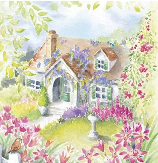 Cottage House Paper Napkin - Luncheon Size