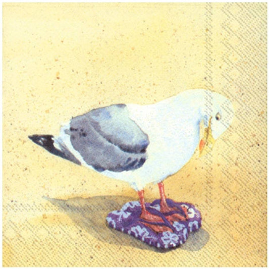 Seagull Beach Bird Paper Napkin - Cocktail Size