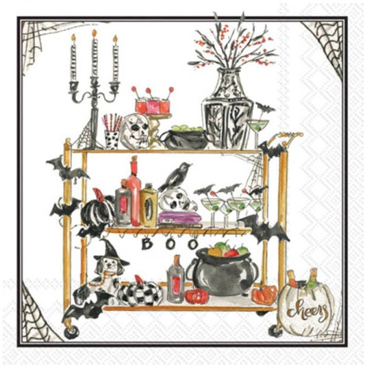 Halloween Bar Cart Paper Napkin - Cocktail Size