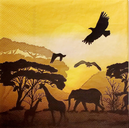 Safari in Africa Paper Napkin -Luncheon Size