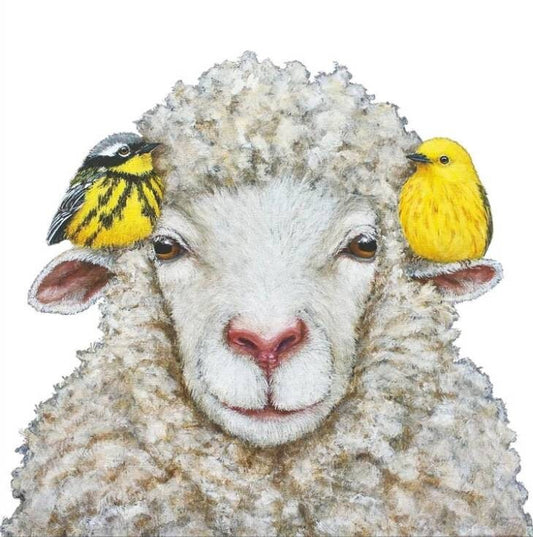 Sheep Birds Paper Napkin - Cocktail Size