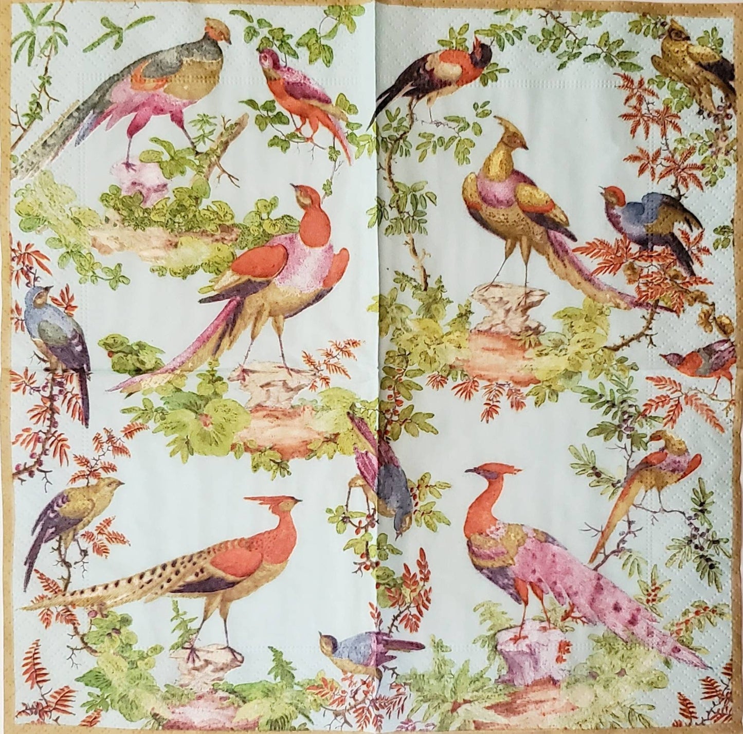 Chinoiserie Bird Paper Napkin - Cocktail Size