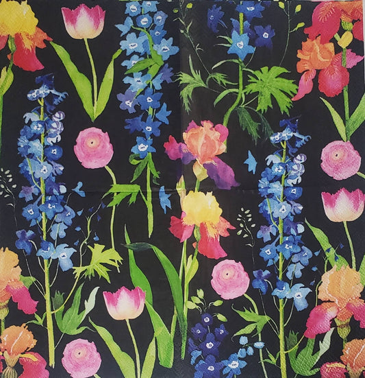 Midnight Garden Paper Napkin - Cocktail Size