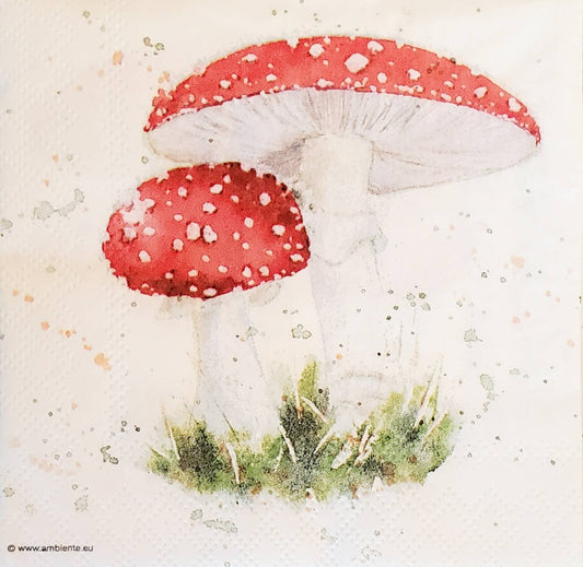 Mushroom Paper Napkin - Luncheon  Size