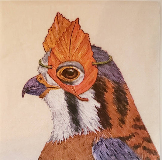 Fall Hawk Bird Paper Napkin - Cocktail Size