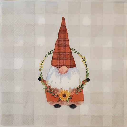 Gnome Paper Napkin - Cocktail Size