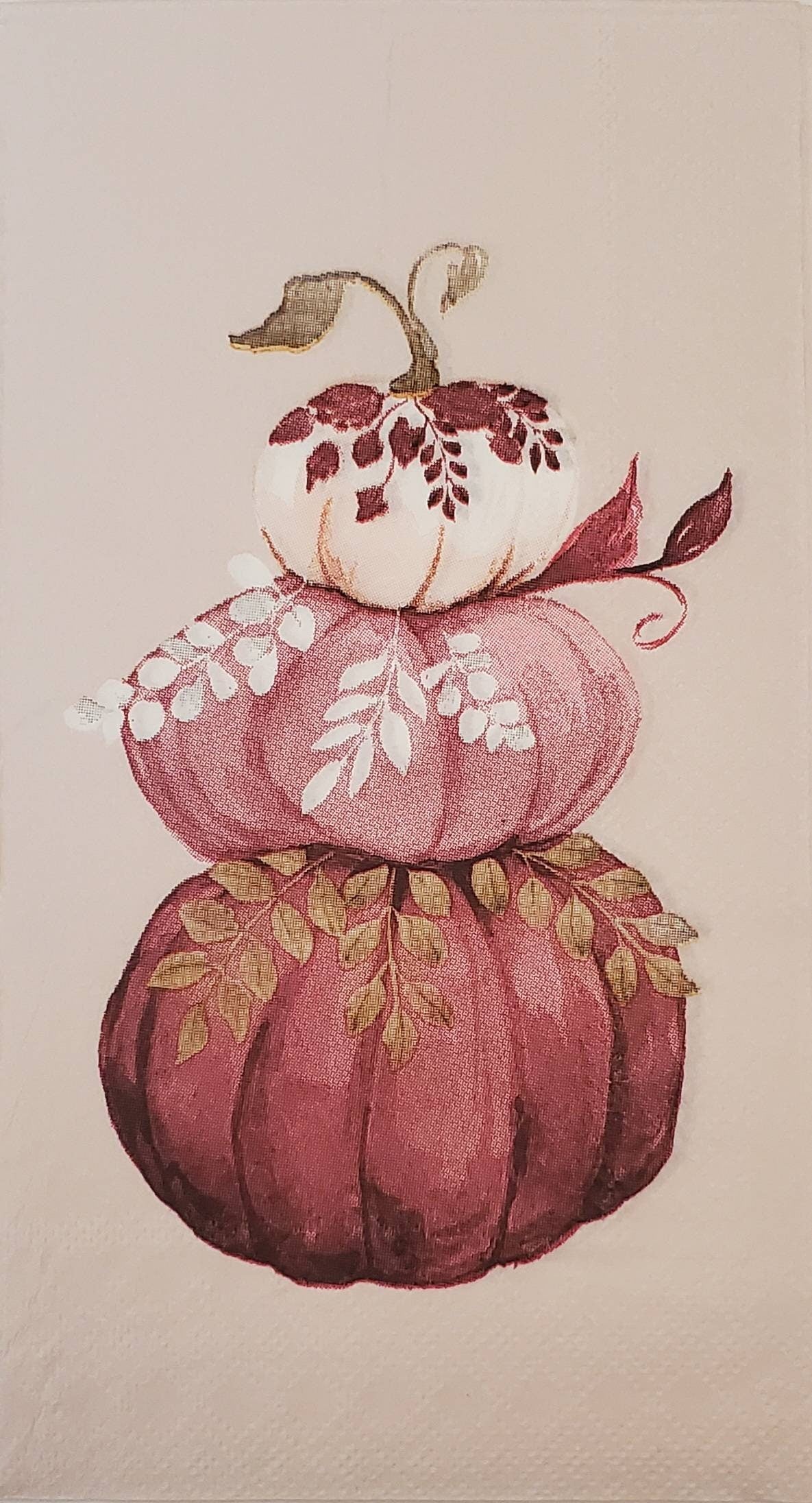 Pink Pumpkins Paper Napkin -Guest Size