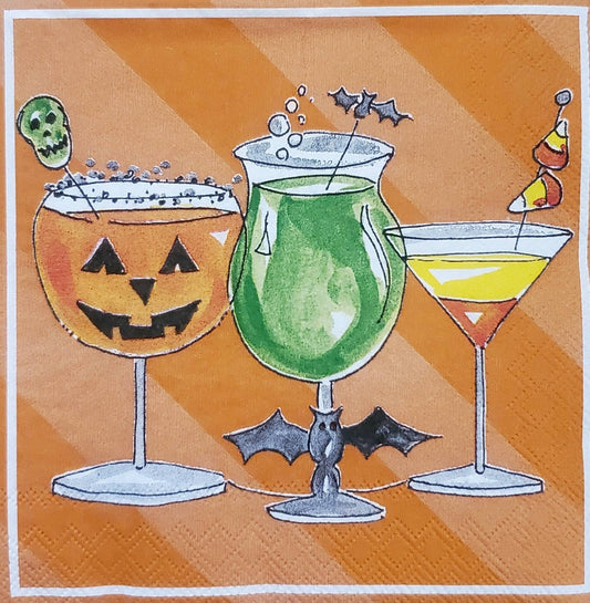 Halloween Drinks Bar Paper Napkin - Cocktail Size