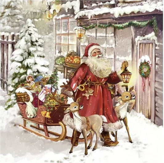 Nostalgic Santa Paper Napkin - Luncheon Size