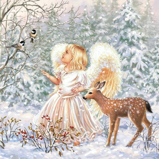 Christmas Angel Paper Napkin - Luncheon Size