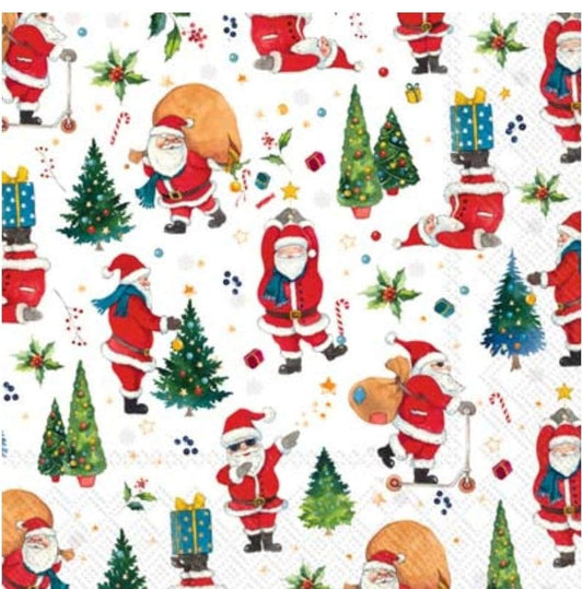 Santa Paper Napkin - Luncheon Size