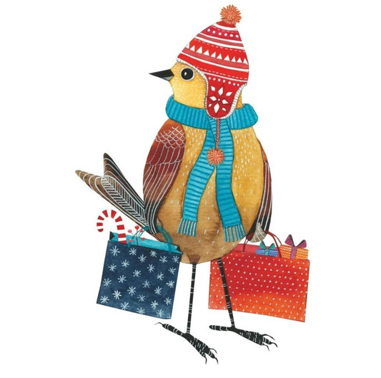 Christmas Bird Paper Napkin - Cocktail Size