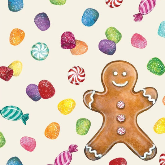 Gingerbread Gumdrops Paper Napkin - Cocktail Size