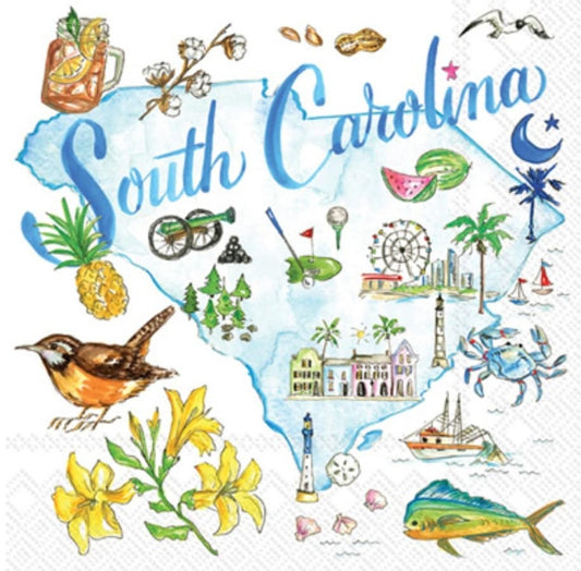 South Carolina State Paper Napkin - Cocktail Size