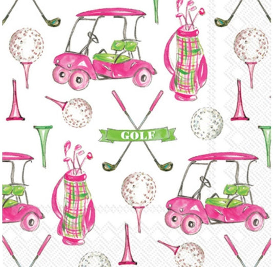 Golf Paper Napkin - Cocktail Size