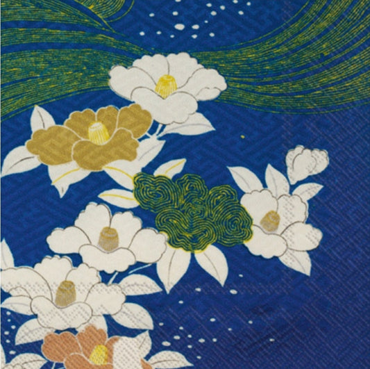 Lotus Lily Flowers Paper Napkin - Luncheon Size