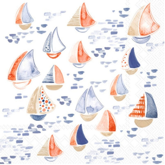 Sailboat Paper Napkin - Cocktail Size