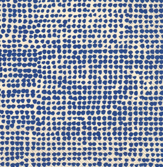 Blue Dots Paper Napkin - Cocktail Size