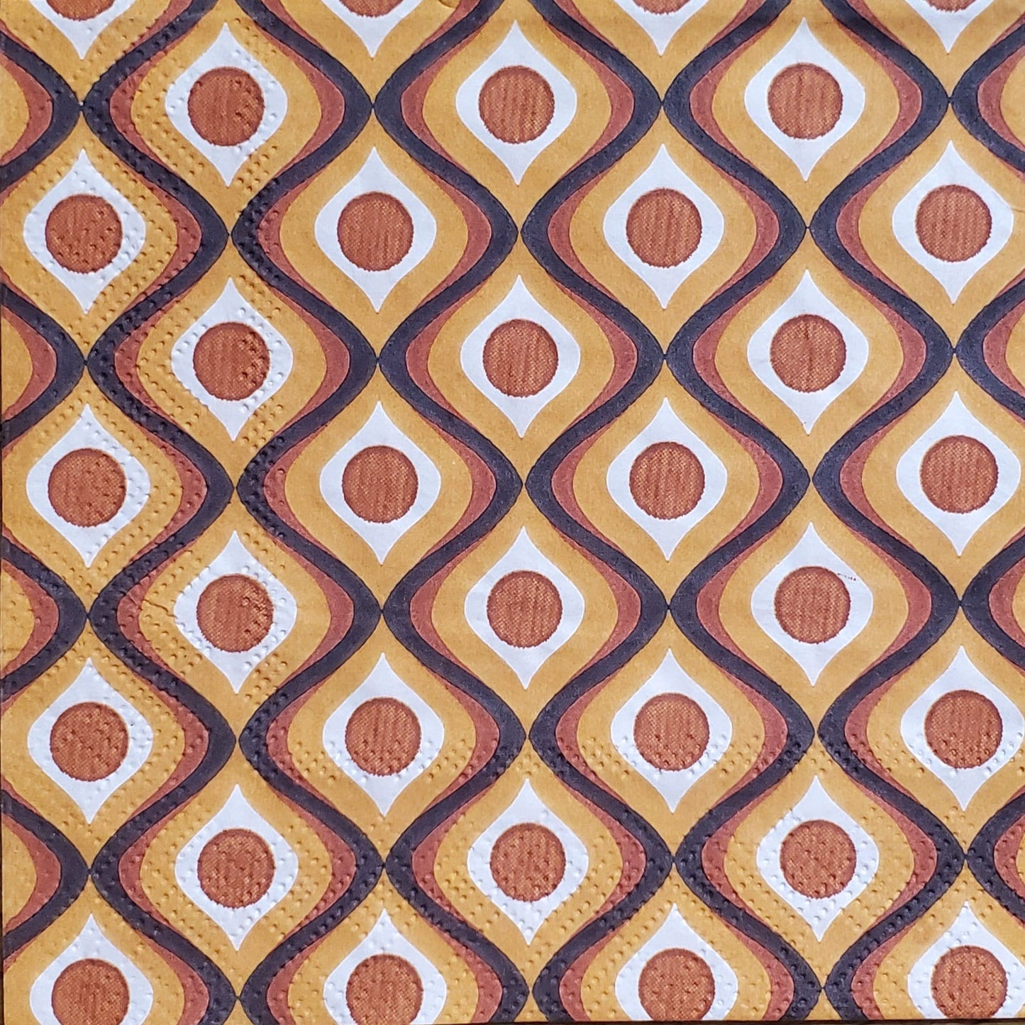 Middle century Geometric Wood Paper Napkin - Cocktail Size