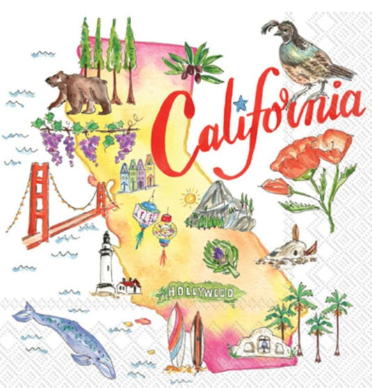 California State Paper Napkin - Cocktail Size