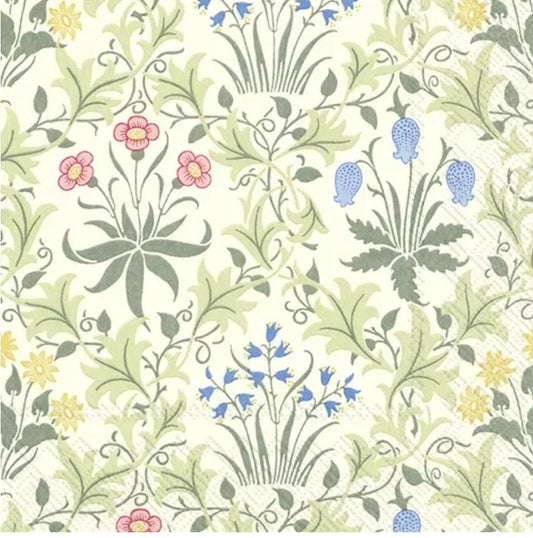 Poppy Bluebells Paper Napkin - Luncheon Size