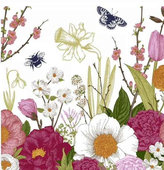 Summer Meadow Paper Napkin - Cocktail Size