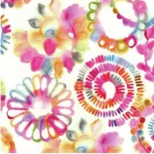 Circles Medallions Paper Napkin - Cocktail Size