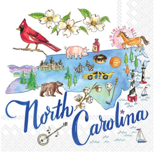 North Carolina State Paper Napkin - Cocktail Size