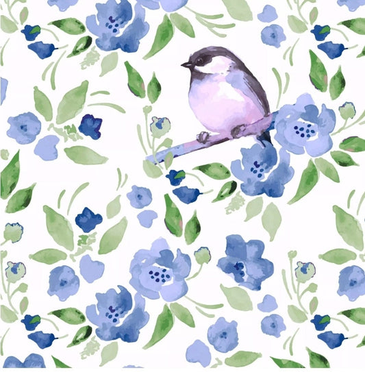 Chickadee Bird Paper Napkin - Cocktail Size