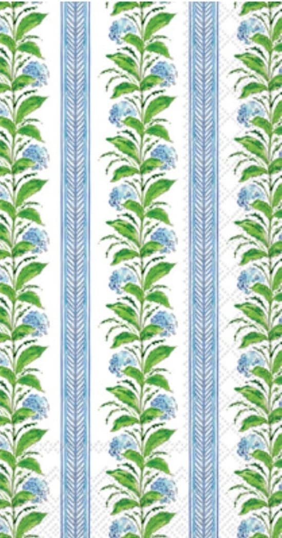 Blue & White Striped Paper Napkin - Guest Size