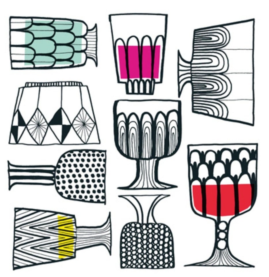 Mid Century Bar Paper Napkin - Cocktail Size