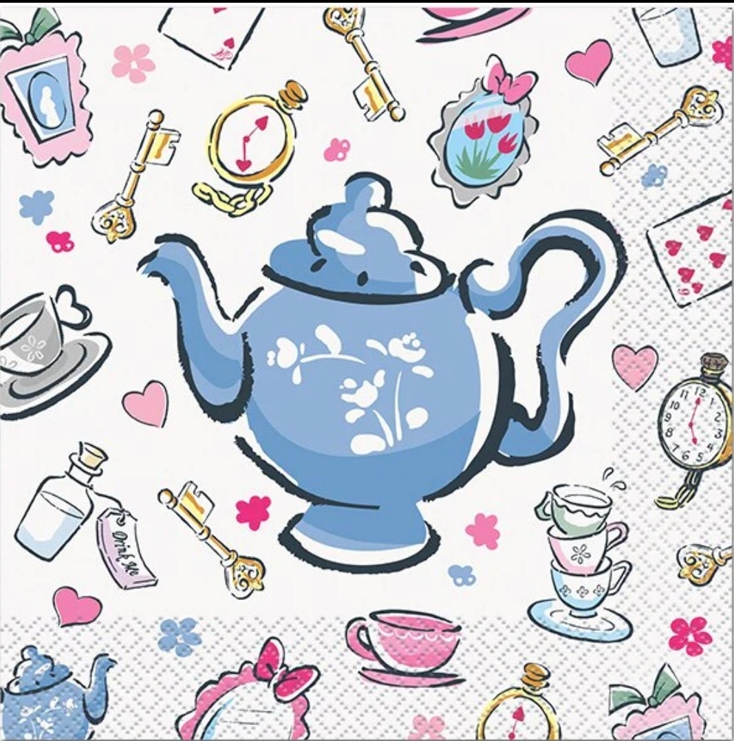 Teapot & Magic Paper Napkin - Luncheon Size
