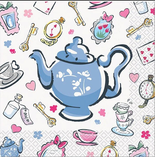 Teapot & Magic Paper Napkin - Luncheon Size