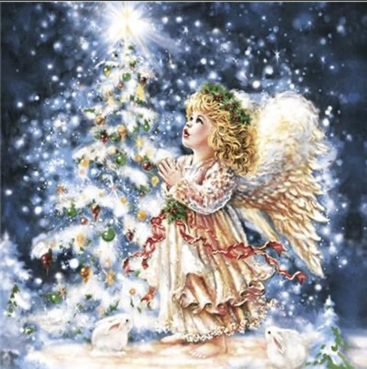 Christmas Angel Paper Napkin - Luncheon Size