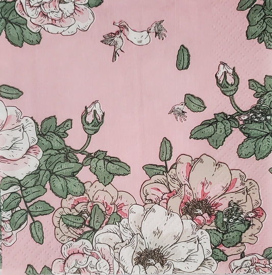Enchanted Garden of Roses - Paper Napkin - Cocktail Size