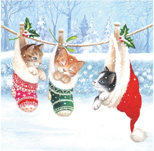 Christmas Kittens  -Luncheon Size