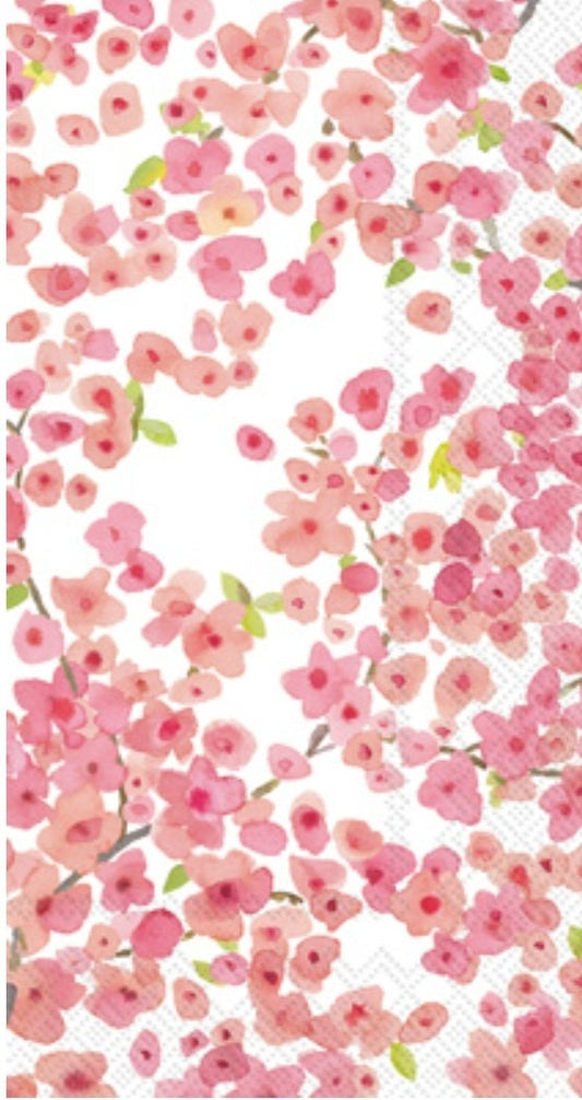 Pink Flower Blossom Paper Napkin - Guest Size