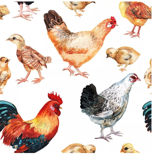 Chicken Rooster Paper Napkin - Luncheon Size