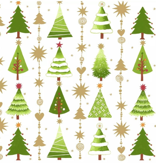 Christmas Tree Paper Napkin - Luncheon Size