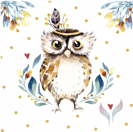 Owl Paper Napkin - Luncheon Size