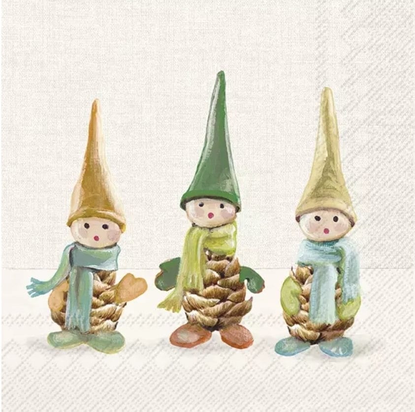 Pinecone Gnome Paper Napkin - Luncheon Size