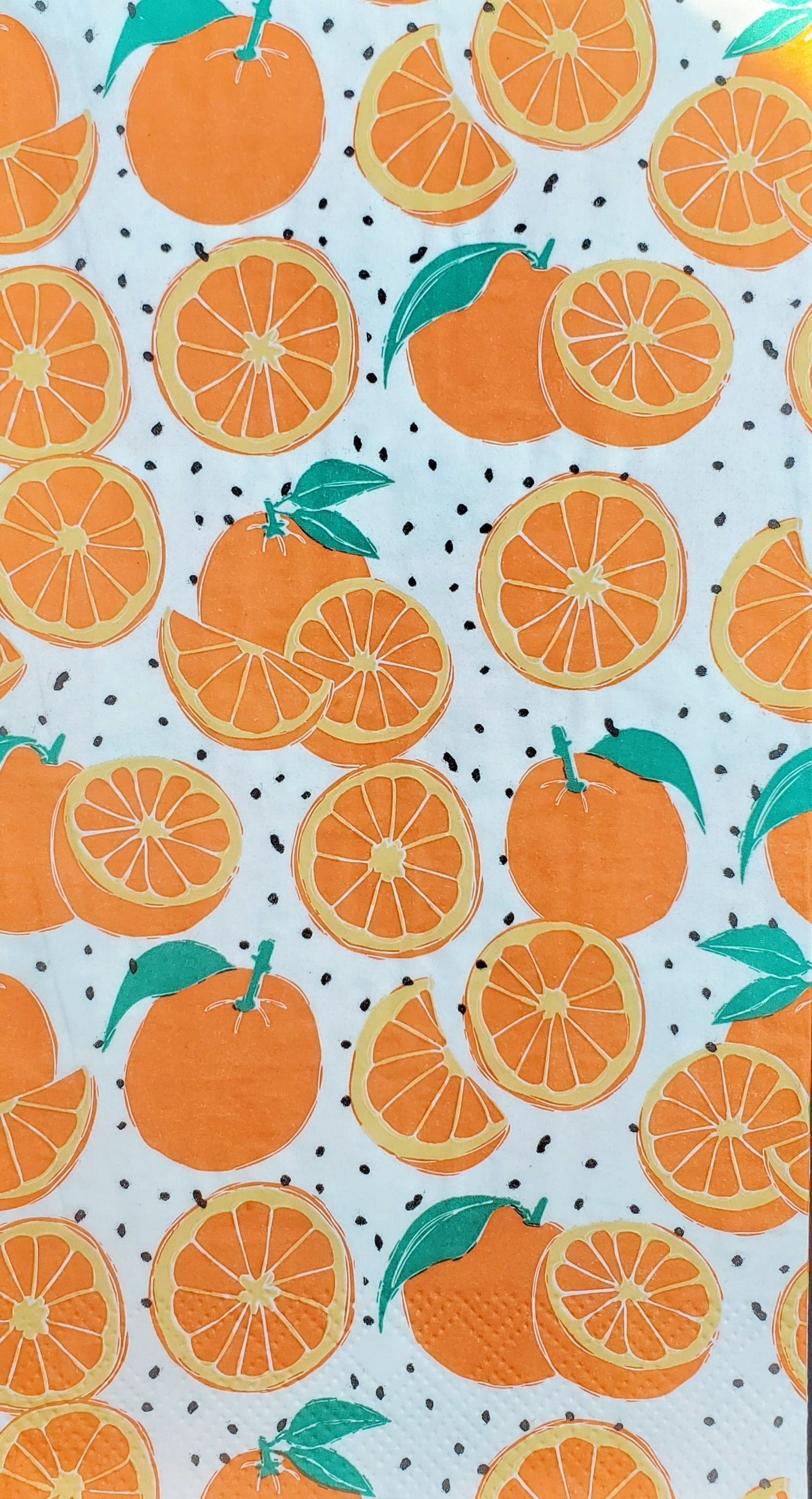 Orange Citrus Paper Napkin - Guest Size