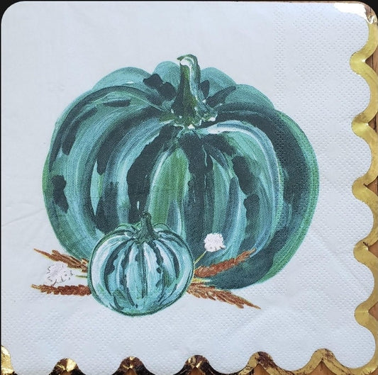 Teal Pumpkins Paper Napkin - Luncheon Size