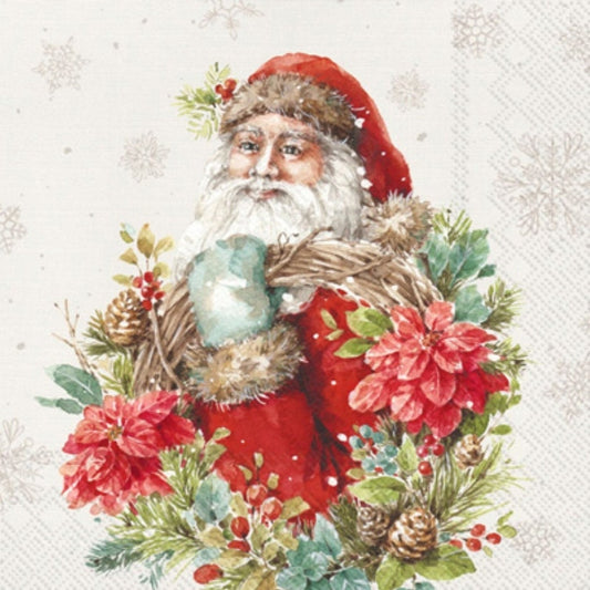 Nostalgic Santa Paper Napkin - Cocktail Size
