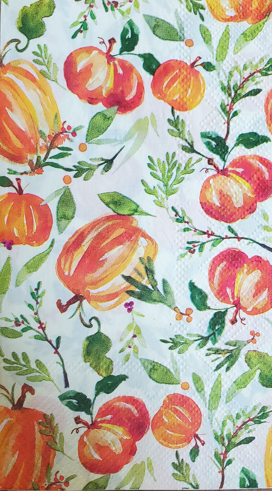 Pumpkin Paper Napkin -  Guest Size