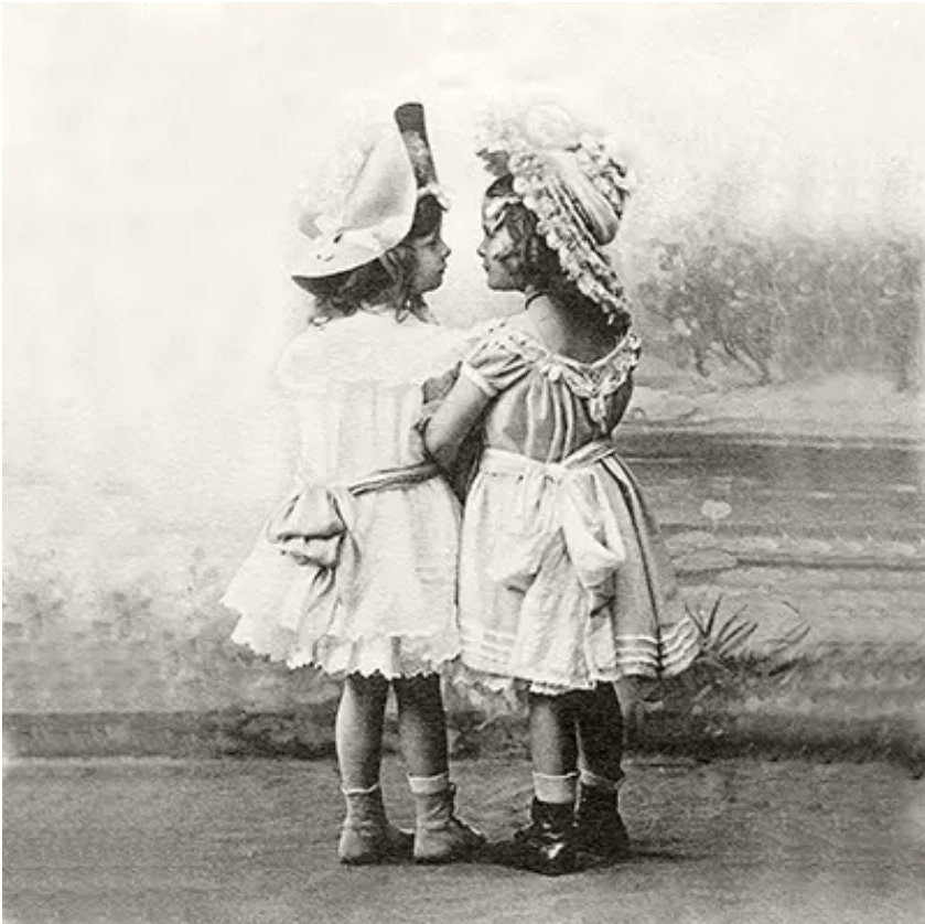 Vintage Best Friend Photo Paper Napkin - Luncheon Size
