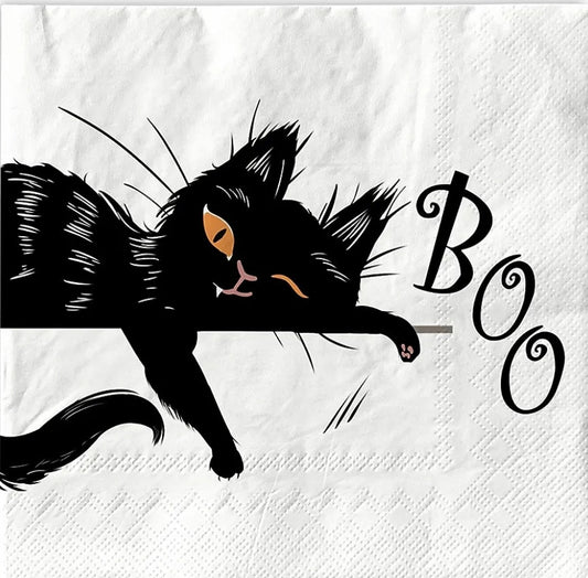 Halloween Cat Paper Napkin - Luncheon Size