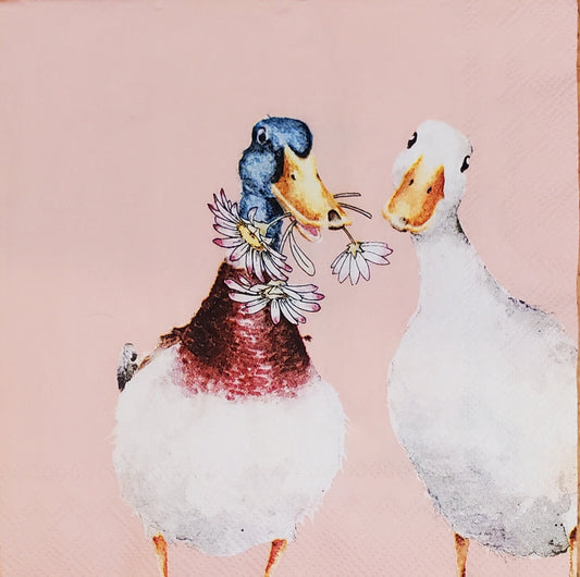 Spring Duck Paper Napkin - Cocktail Size