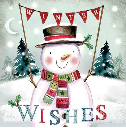 Snowman Wishes Paper Napkin - Luncheon Size