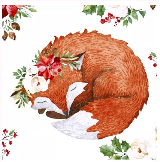 Fox Princess Paper Napkin - Luncheon Size